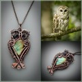 Labradorite owl necklace
