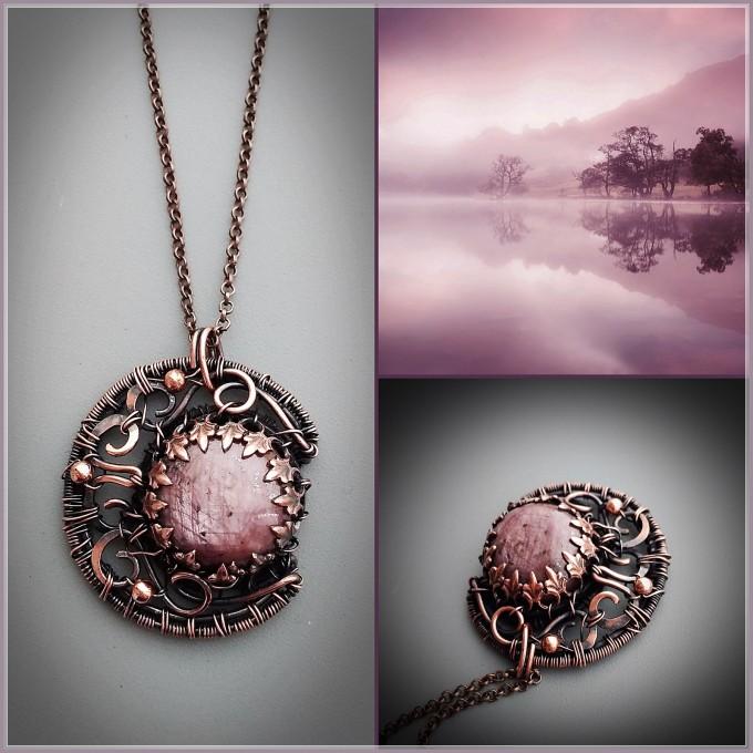 Ruby moon necklace