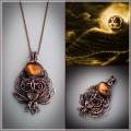 Moonstone owl necklace