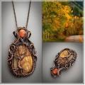 Picture jasper tree of life necklace
