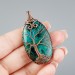 Chrysocolla tree of life necklace