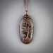 Hypersthene tree of life necklace