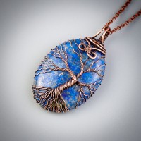 Lapis lazuli tree of life necklace