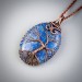 Natural lapis lazuli tree of life pendant