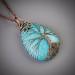 Turquoise howlite tree of life pendant