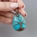 Turquoise howlite tree of life pendant