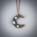 Aquamarine crescent moon necklace